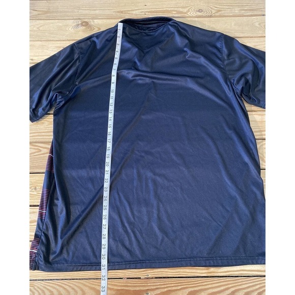 Boombah Stripe Polo Golf Shirt Size 2XL Men’s Black Red Short Sleeve - Picture 4 of 5